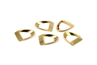 Altın Yarım Daire - 12 Altın Kaplama Pirinç Yarım Daire Kalın Kesim Konnektör (8x16x0,4x2x20mm) D0087 Q0078