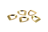 Altın Yarım Daire - 12 Altın Kaplama Pirinç Yarım Daire Kalın Kesim Konnektör (8x16x0,4x2x20mm) D0087 Q0078
