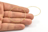 Brass Earring Wires, 25 Raw Brass Earring Wires  (45x0.70mm) BS 2237