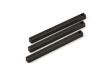40mm Black Bar Pendant, 6 Oxidized Brass Bars, Necklace, Earring Findings (3x3x40mm) D0243 S580