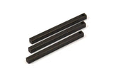 Black Necklace Bar, 12 Oxidized Brass Bars, Necklace, Earring Findings (3x3x40mm) D0243 S580