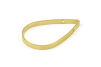 Pirinç Damla Bağlantısı, 2 Delikli 12 Ham Pirinç Damla Bağlantısı (39x25x3mm) BS 2322