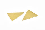 Brass Triangle Charm, 12 Raw Brass Triangle Charms With 1 Hole (32x25x1mm) BS 2348