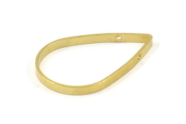 Pirinç Damla Bağlantısı, 2 Delikli 12 Ham Pirinç Damla Bağlantısı (39x25x3mm) BS 2322