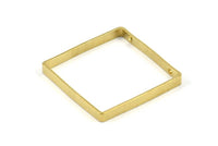 Kare Pirinç Charm, 2 delikli 12 Ham Pirinç Kare Bağlantı Parçası (30x3x0,80 mm) BS 2306