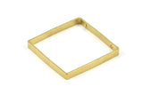 Kare Pirinç Charm, 2 delikli 12 Ham Pirinç Kare Bağlantı Parçası (30x3x0,80 mm) BS 2306