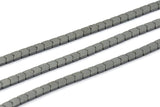 Hematite Chevron Boncuklar, 3 mm Siyah Chevron Şekilli Boncuklar Tam Dizi 15,5 İnç TK02