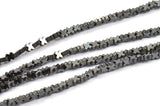 Hematite X Boncuklar 4 mm Siyah Geometrik Boncuklar Tam Zincir 15,5 İnç TK03