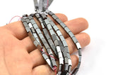 Hematit Ok Boncukları 7x4mm Siyah Ok Şeklinde Boncuklar Tam Zincir 15,5 İnç TK04