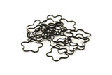 Black Floral Wire Connector, 25 Oxidized Brass Flower Connectors (19.50mm) Bs-1131 S527