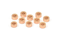 Rose Gold Industrial Spacer Beads - 10 Rose Gold Plated Industrial Findings, Spacer Beads (6x3mm) A0435 Q0260