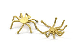 Brass Spider Settings, 2 Raw Brass Spider Setting Bases (32x33mm) U097