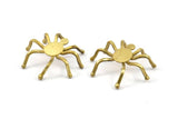 Brass Spider Settings, 2 Raw Brass Spider Setting Bases (32x33mm) U097