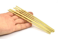 Brass Bracelet Blank, 6 Raw Brass Bracelet Stamping Blank Bangles (140x4x0.80mm) D0377