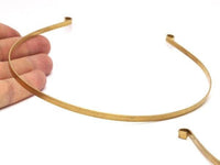 Brass Choker Necklace, 3 Raw Brass Collar Necklaces Bs 1300