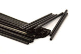 Black Himmeli Tubes, 12 Huge Oxidized Brass Square Tubes (2x60mm) Bs 1572 S048