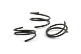Black Wire Ring, 6 Oxidized Brass Black Ring Settings, Spiral Ring Settings (21x1.5 mm) Bs-1235 S249