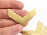 Brass Blank, Raw Brass Chevron Blanks (50x15x0.80mm) A0834--n0607