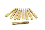 Hammered Bar Pendant, Raw Brass Hammered Bar Pendant, Earring Drops (32x5mm) N0470