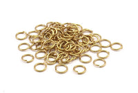 8mm Jump Ring - 100 Raw Brass Jump Rings (8mm) A0369