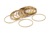 Brass Ring Charms, 24 Raw Brass Rings (35x1mm) Bs 1087