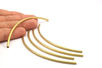 Raw Brass Tube, 12 Raw Brass Curved Tubs (3x110mm) Bs 1419
