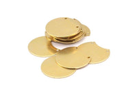 Brass Choker Finding, Raw Brass Round Necklace Findings With 2 Holes (25x21x0.80) N0514