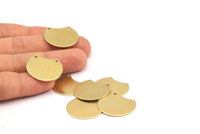 Brass Choker Finding, Raw Brass Round Necklace Findings With 2 Holes (25x21x0.80) N0514