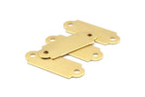 Blank Brass Tag, 5 Raw Brass Stamping Connector (37x13mm) B0152