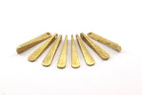 Hammered Bar Pendant, Raw Brass Hammered Bar Pendant, Earring Drops (27x5mm) N0468
