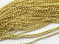 Brass Ball Chain, 20 M (1.5mm) Raw Brass Faceted Ball Chain - Ch005 ( Z032 )