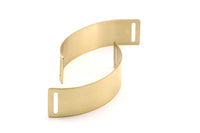 Brass Choker Necklace - Raw Brass Chokers With 2 Holes (20x80x0.80mm) N0516