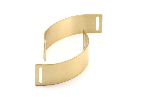 Brass Choker Necklace - Raw Brass Chokers With 2 Holes (20x80x0.80mm) N0516