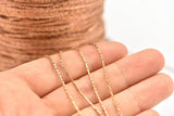 Red Snake Chain, 2 M Red Brass Snake Chain (1mm) Mb 4-84