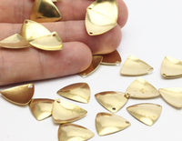 Brass Triangle Charm, 25 Raw Brass Triangle Charms (15mm) Bs 1273