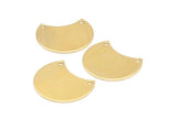 Brass Hornfinding, Raw Brass Horn Necklace Findings With 2 Holes (25x17x0.80) N0512
