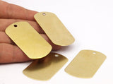 2 Raw Brass Military Tags (50x28x0.80mm) B-6