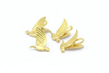 Tiny Bird Charm, Raw Brass Bird Necklace Pendants (13x10mm) N0429