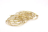 Brass Earring Wires, 50 Raw Brass Earring Wires (35x0.7mm) Bs 1081