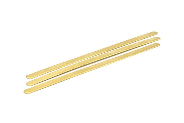 Rectangle Stamping Blank, 6 Raw Brass Bracelet Stamping Blanks (6x145x1mm) D0226
