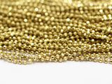 2mm Ball Chain, 5 M - 16.5 Feet (2mm) Raw Brass Faceted Ball Chain Mv17 ( Z041 )