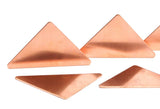 Copper Triangle Blank, 6 Raw Copper Triangle Blanks (56x41x41x0.80mm) D0497
