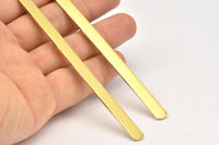 Rectangle Stamping Blank, 6 Raw Brass Bracelet Stamping Blanks (6x145x1mm) D0226
