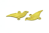 Brass Bird Connector, 25 Raw Brass Bird Connectors With 2 Holes (22x13mm) Brs 1047 A0381