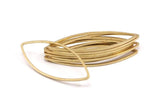Brass Marquise Ring , 25 Raw Brass Marquise Ring, Connector, Charms (41x16x1mm) D0034