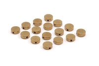 Brass Spacer Bead , 25 Raw Brass Spacer Beads, Spacer Connectors, Round Beads (8x3mm) D0128