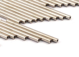 Silver Tone Beads - 50 Nickel Free Silver Tone Copper Long Tube Beads (2x40m) D0449