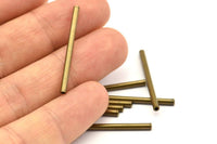 Bronze Metal Tube, 50 Antique Bronze Tone Copper Tube Spacer Bead ,charms,findings (30x2mm) K195