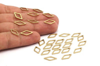 Pirinç Elmas Tılsım, 50 Ham Pirinç Açık Elmas Yüzük Tılsımı (7,5x14x1 mm) D0030