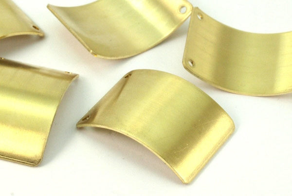 Brass Bracelet Component, 10 Raw Brass Bracelet Blanks With 2 Holes (30x20x0.60mm) Brass 3020-5 B0049